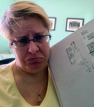 Here I am with my Google Glass package, sad that the experience wasn't more, and the price was significantly less.