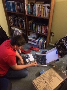 RedSpeed15 (his own moniker) looking over the goods before assembly.