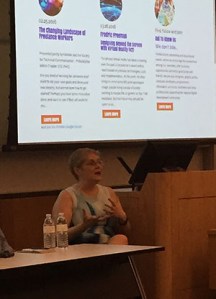 TechCommGeekMom speaking at the PANMA/STC-PMC February 2016 meeting (photo courtesy of Timothy Esposito for STC-PMC)